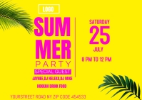 summer beach party instagram template Postcard