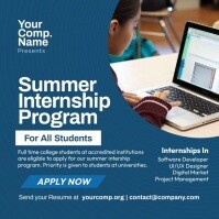Summer Internship Program Ad Post Template