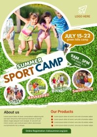Summer Sports Camp Flyer A3 template