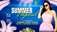 Summer Party Flyer Digital Display (16:9) template