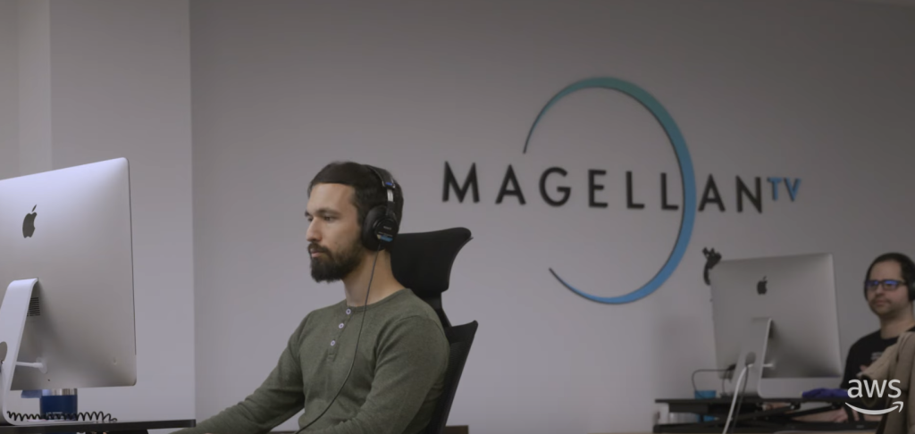 MagellanTV employees reviewing localization workflows