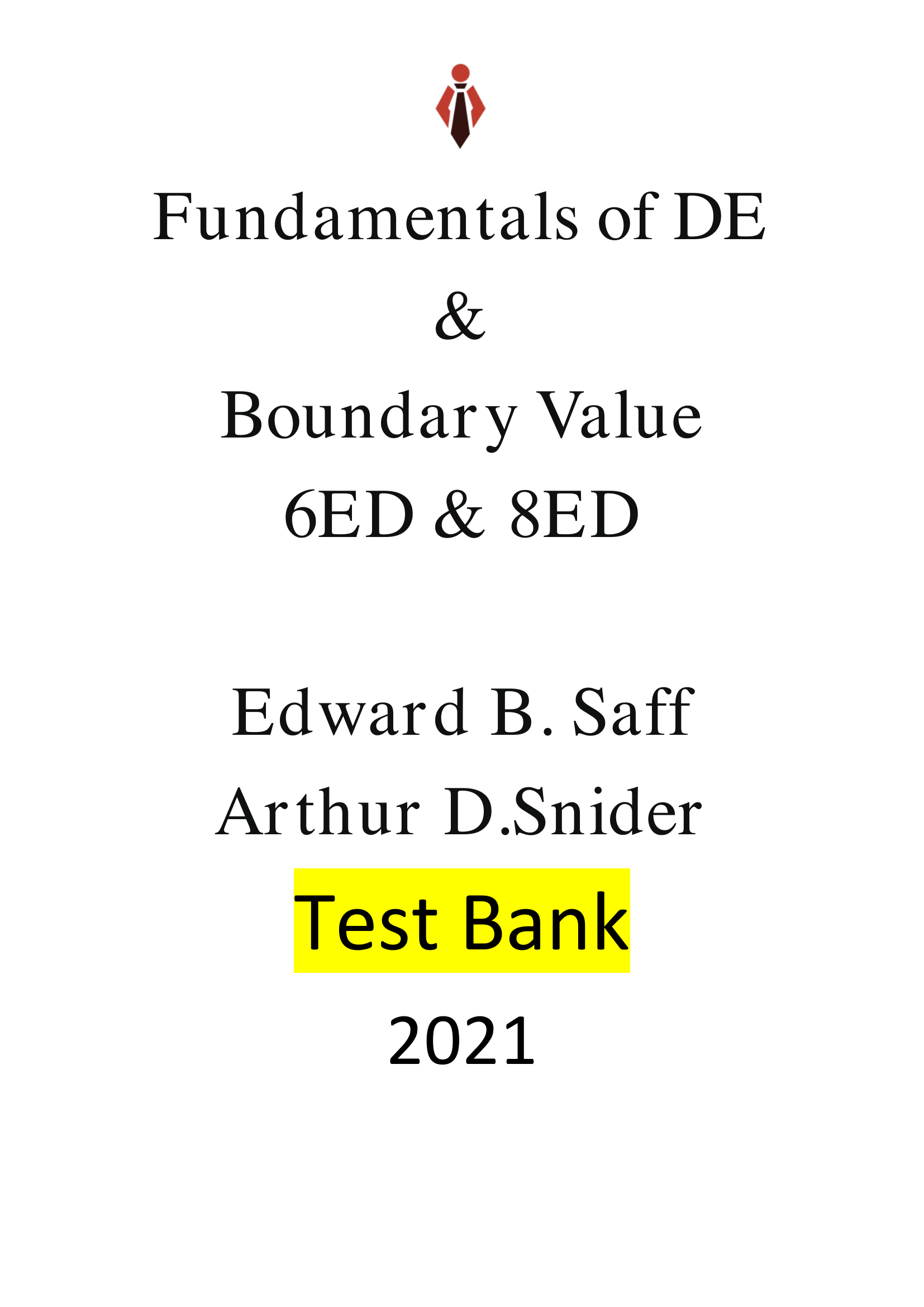 Fundamentals of Differential Equations and Boundary Value Problems (Featured Titles for Differential Equations)