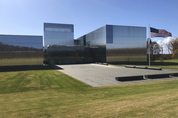 The National Museum of the United States Army is pictured on Tuesday, Nov. 10, 2020, in Fort Belvoir, Va. The museum opens Wednesday, Nov. 11 after more than a decade of planning and fundraising. (AP Photo/Matthew Barakat)