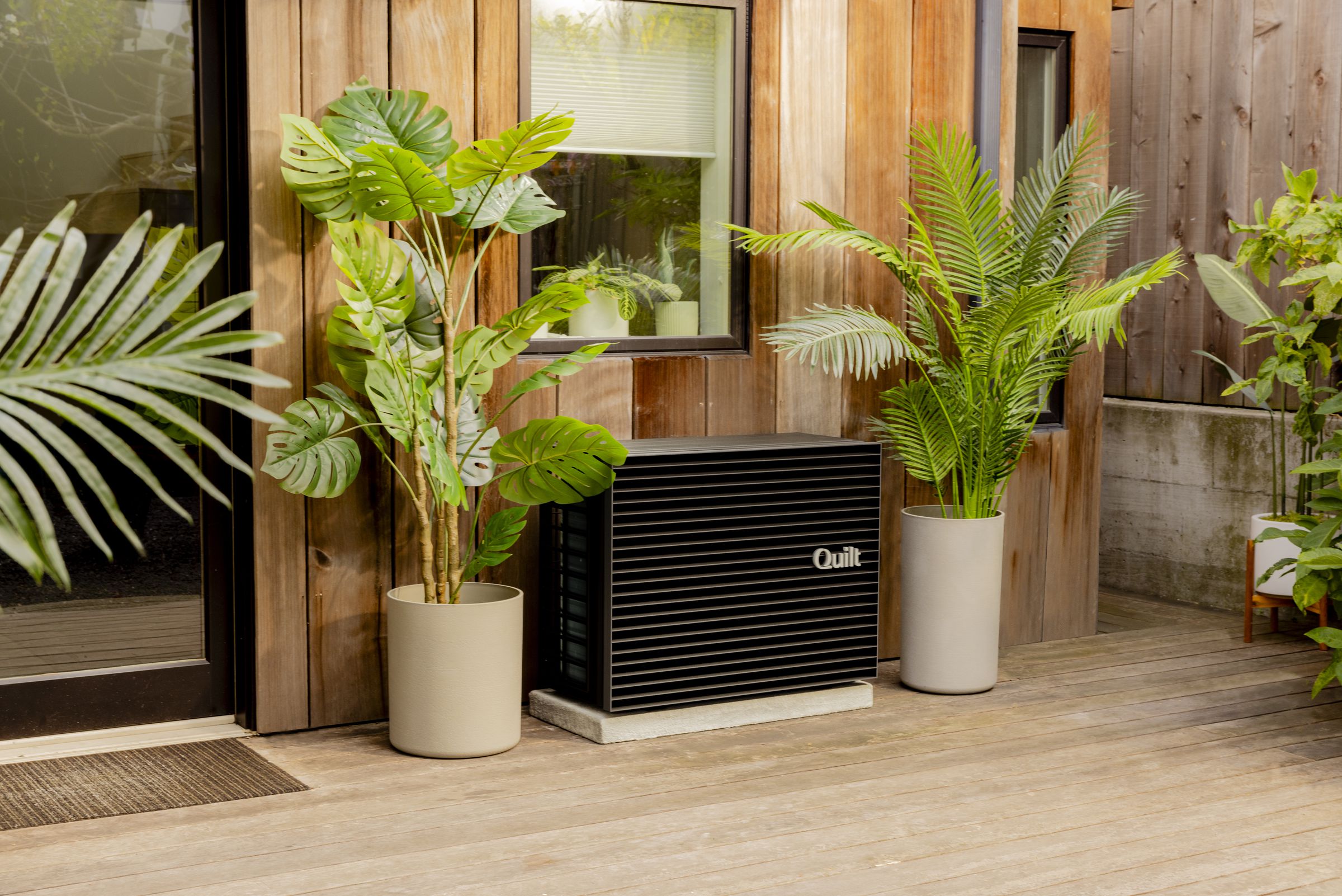 <em>The Quilt outdoor units are designed to be more attractive than most compressors.</em>