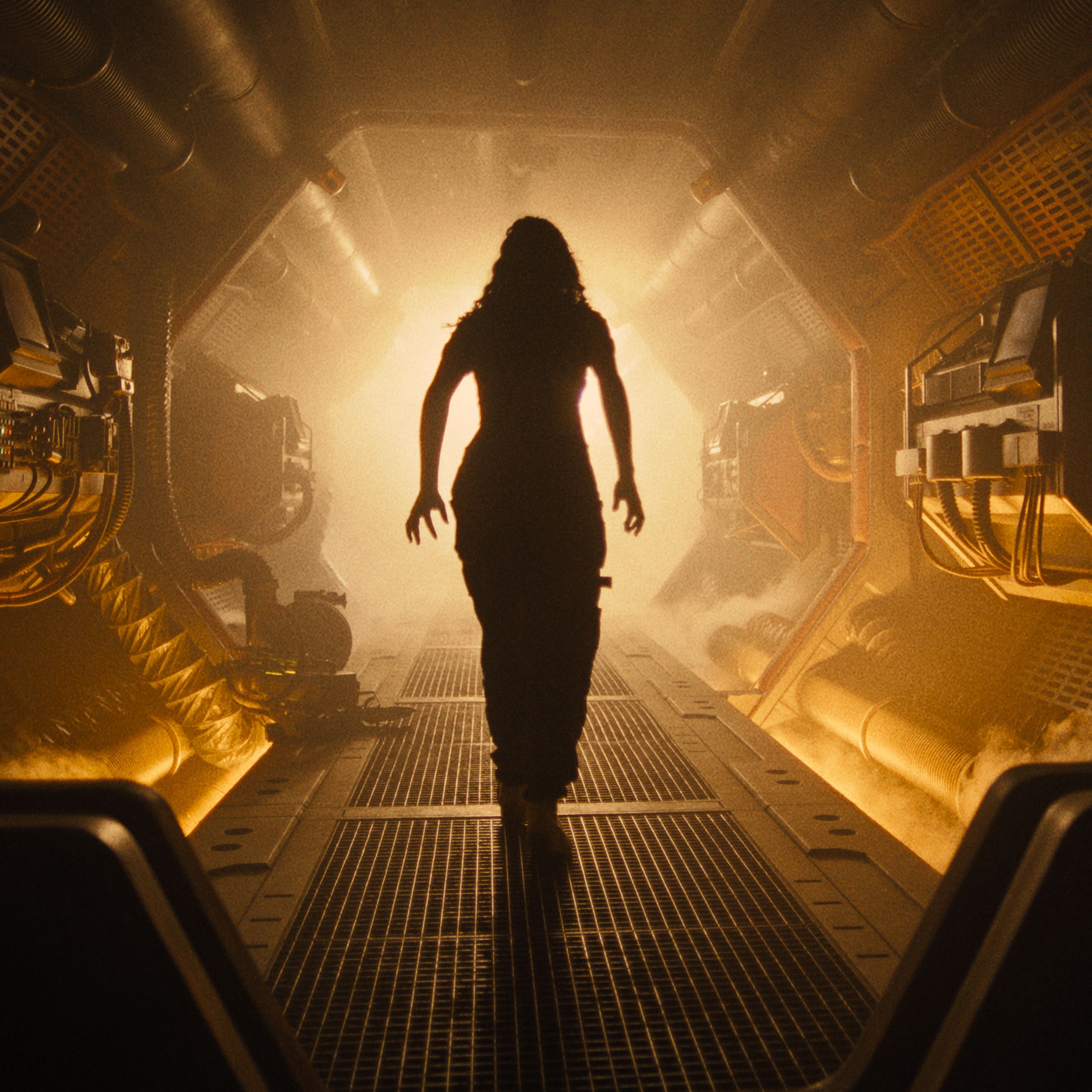 A still image from the sci-fi film Alien: Romulus.