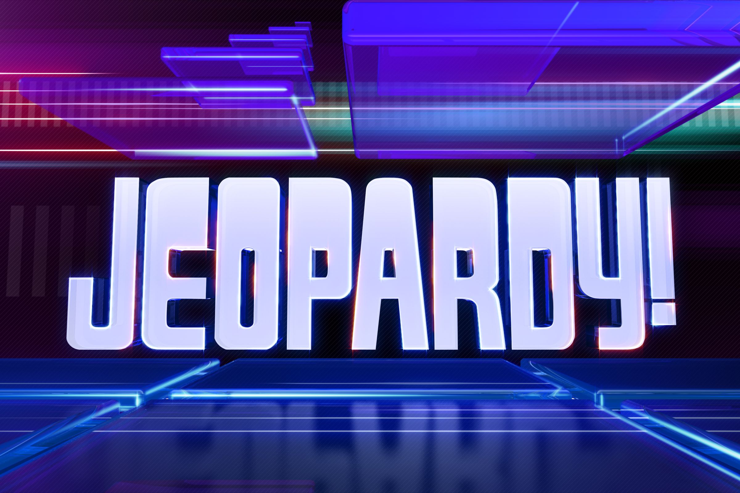 retro Jeopardy logo screen
