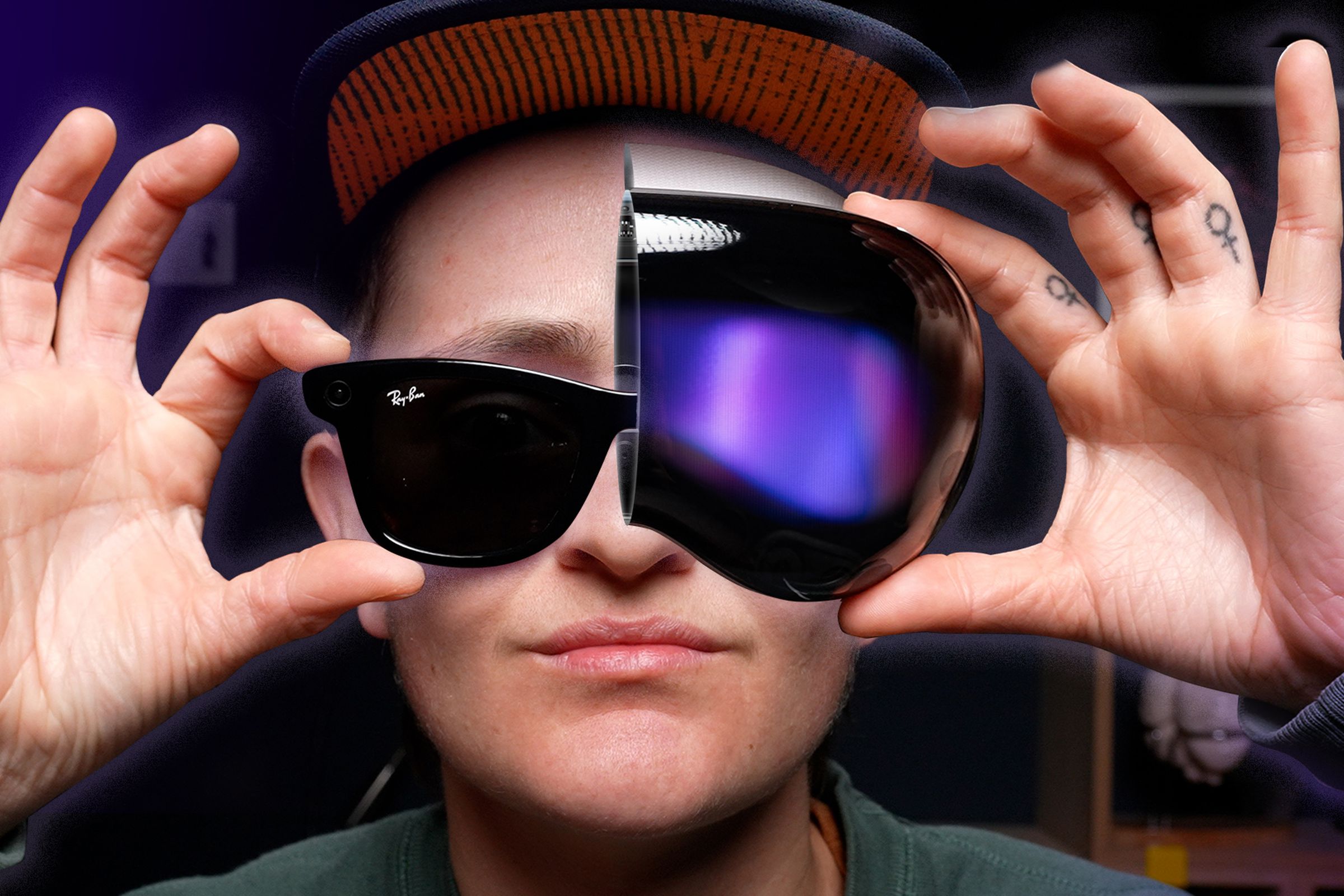 The Meta Ray Ban smart glasses and the Apple Vision Pro represent two very different types of the computer you wear on your face.