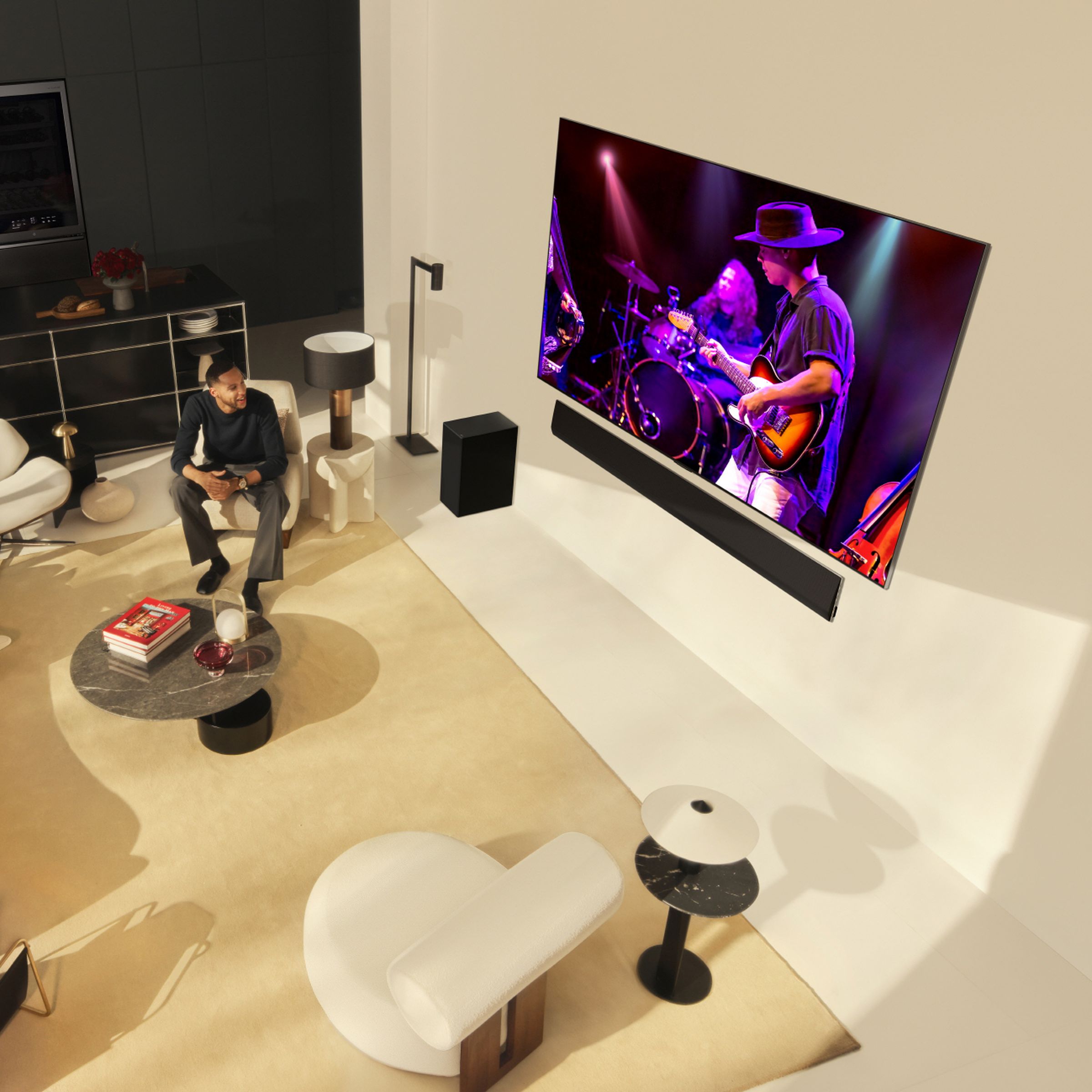 A marketing image of a 2024 LG OLED TV.