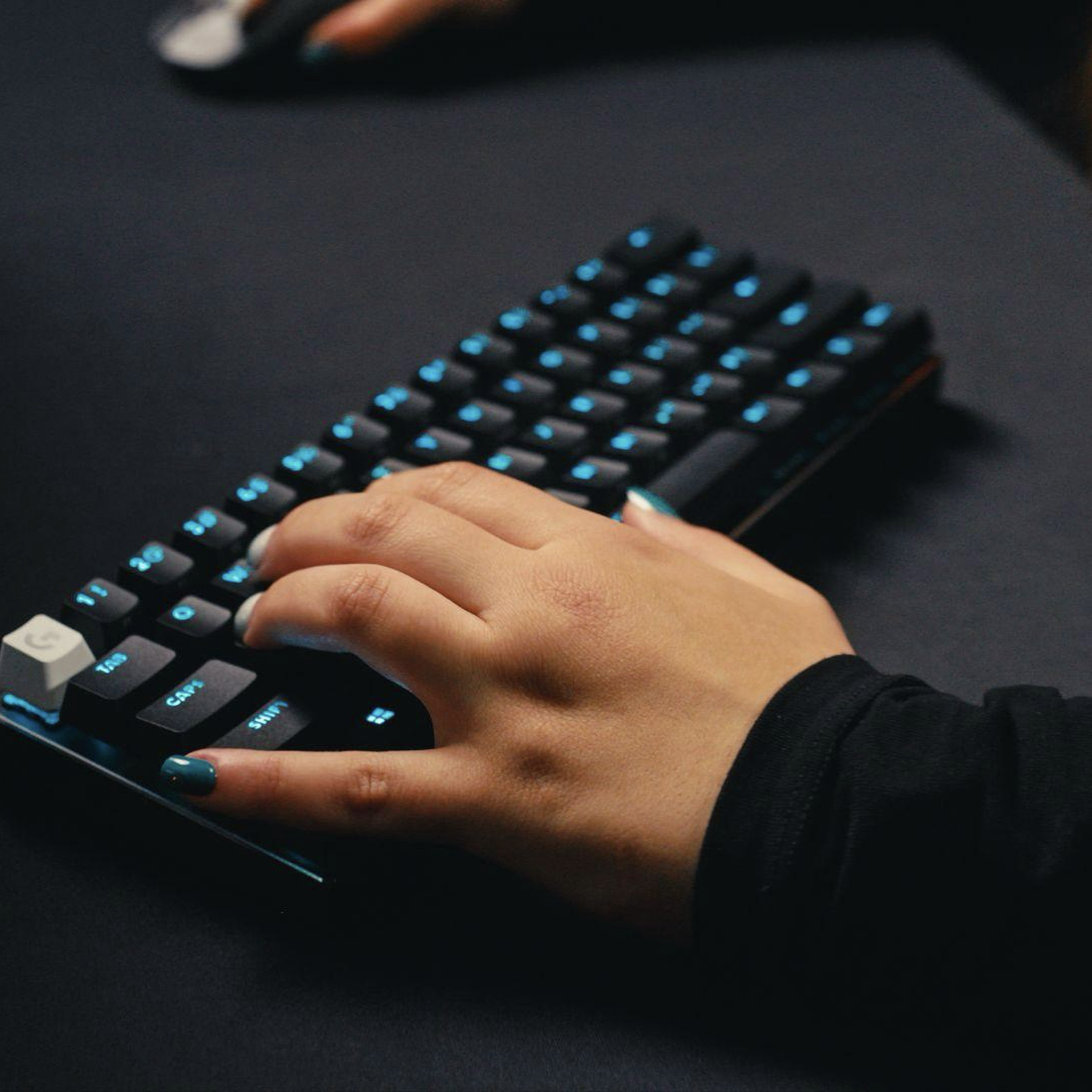 The Logitech G Pro X 60 Lightspeed being used on a desk.