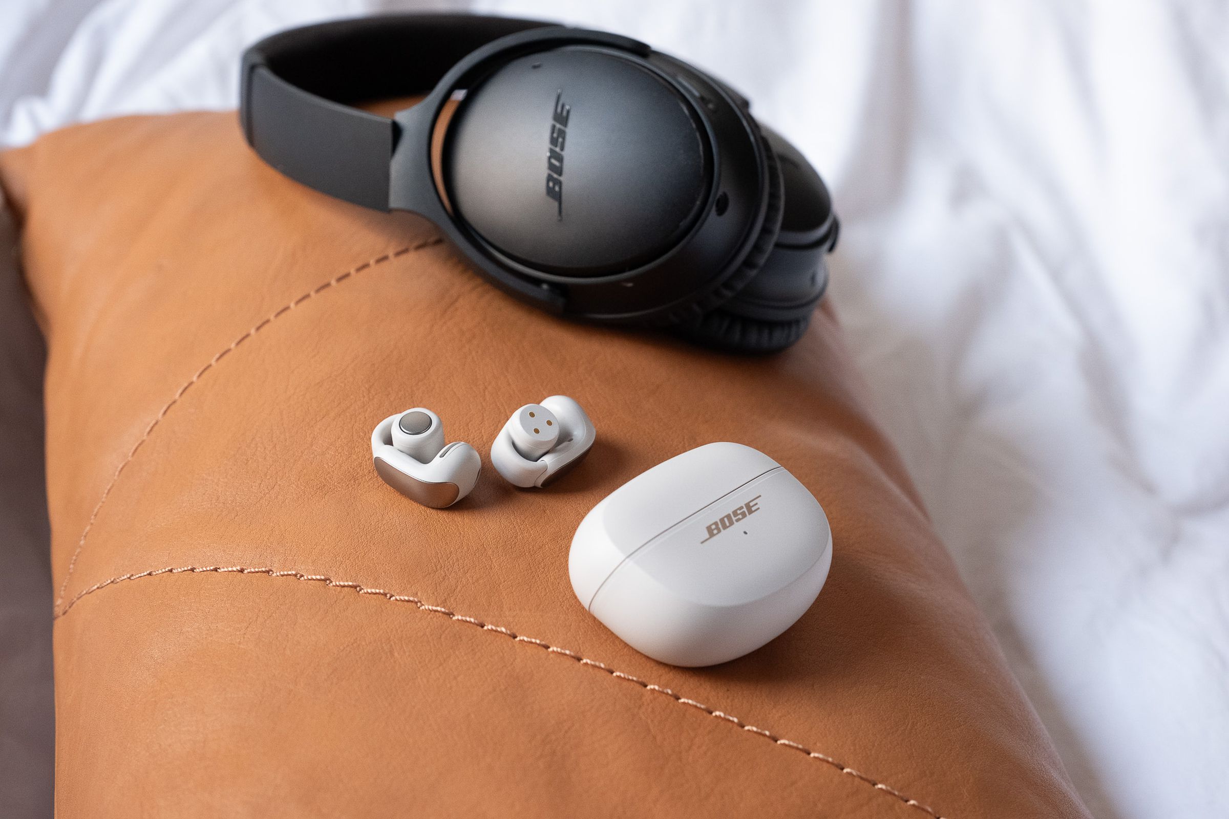 A photo of Bose’s Ultra Open Earbuds.