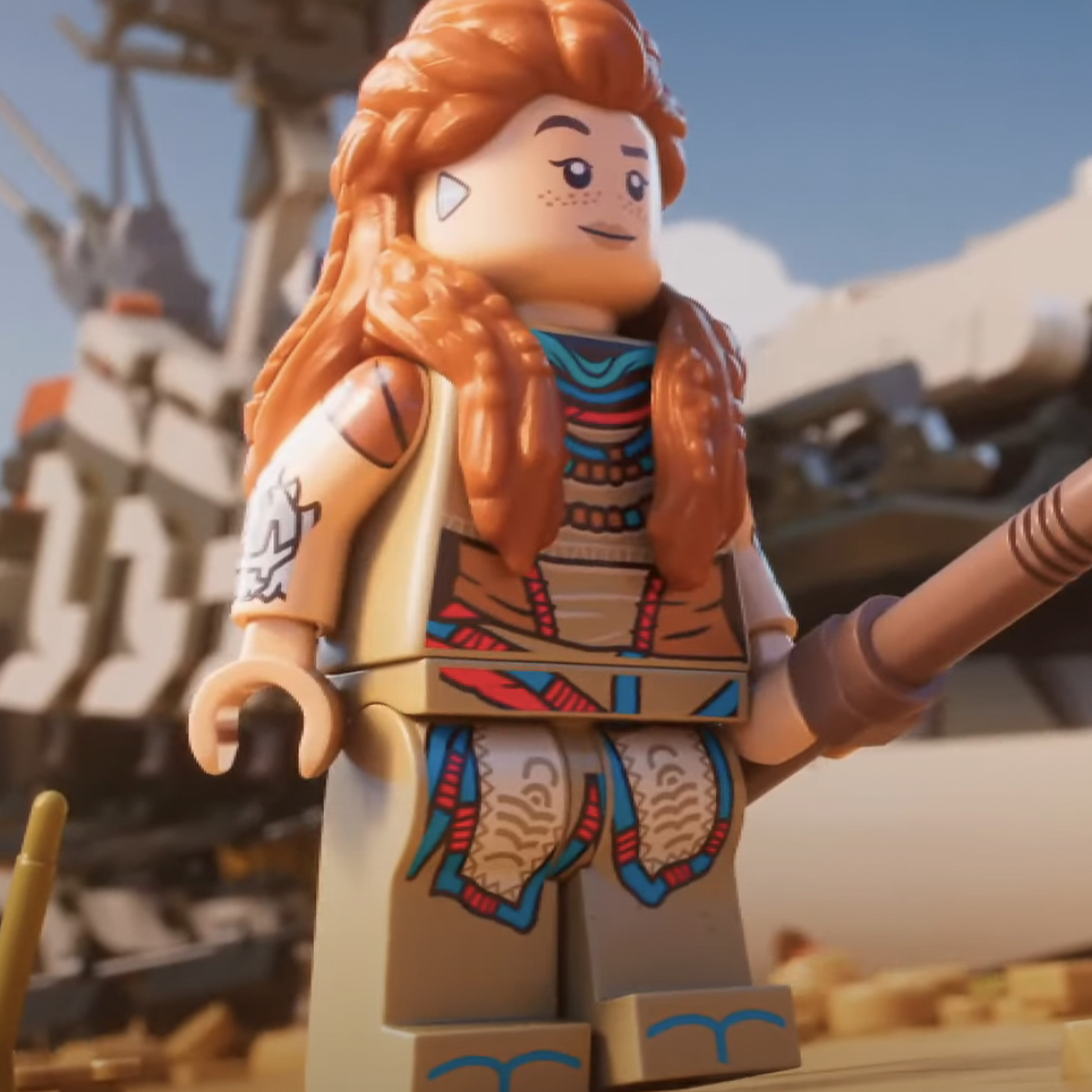 A screenshot from the video game Lego Horizon Adventures.