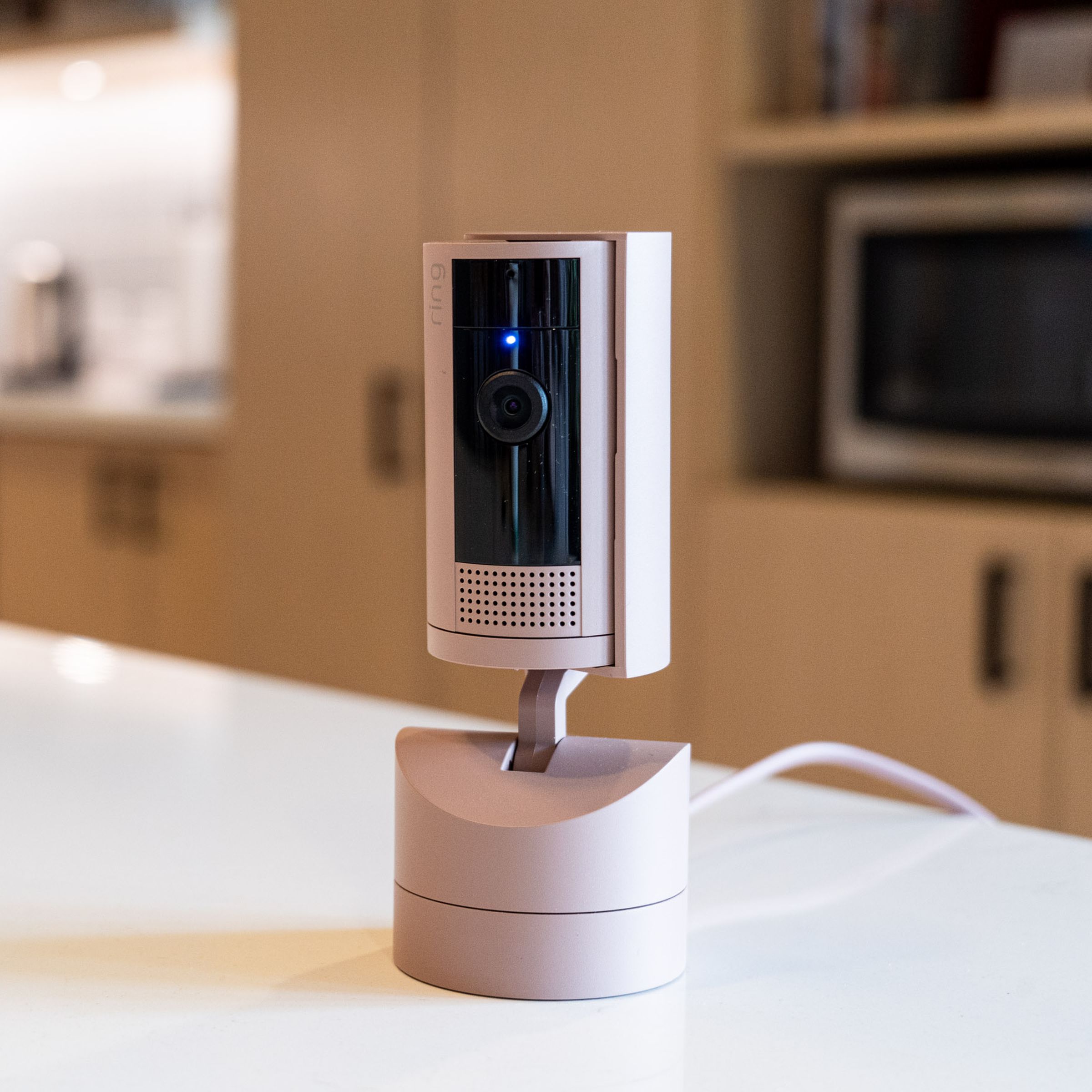 The Ring Pan-Tilt Indoor Cam comes in pink and rocking some moves. 