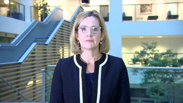 Home Secretary Amber Rudd says the terrorists will not divide us