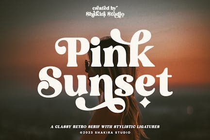 Pink Sunset - Modern Retro Serif