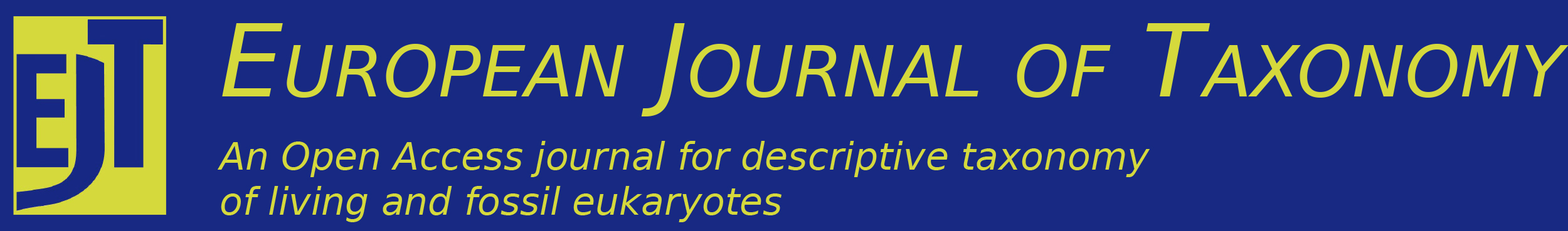 European Journal of Taxonomy logo and journal title