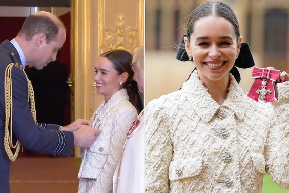 Emilia Clarke, Co-Founder and Trustee, SameYou, after being made a Member of the Order of the British Empire
