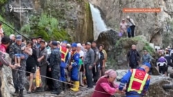 Kyrgyz Villagers Escape Raging Mountain Torrent