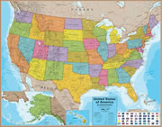 Louisiana on a US Wall Map
