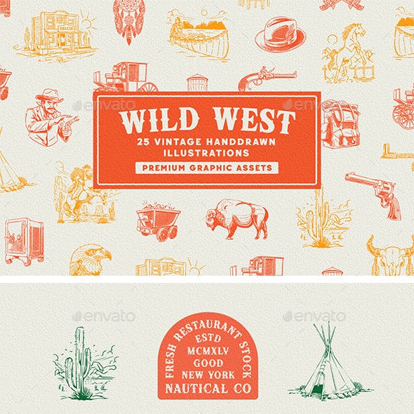 Wild West - Illustrations