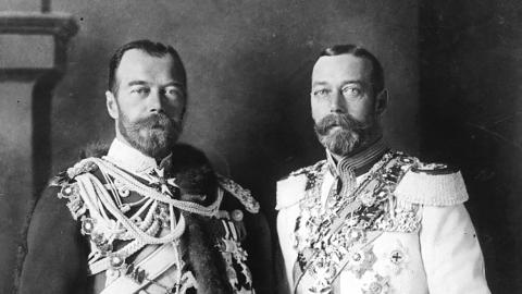 Tsar Nicolas II (left) and George V (right) were first cousins