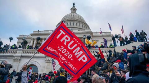 President Donald Trump supporters storm the United States Capitol Building in Washington, D.C on the 6th January 2021