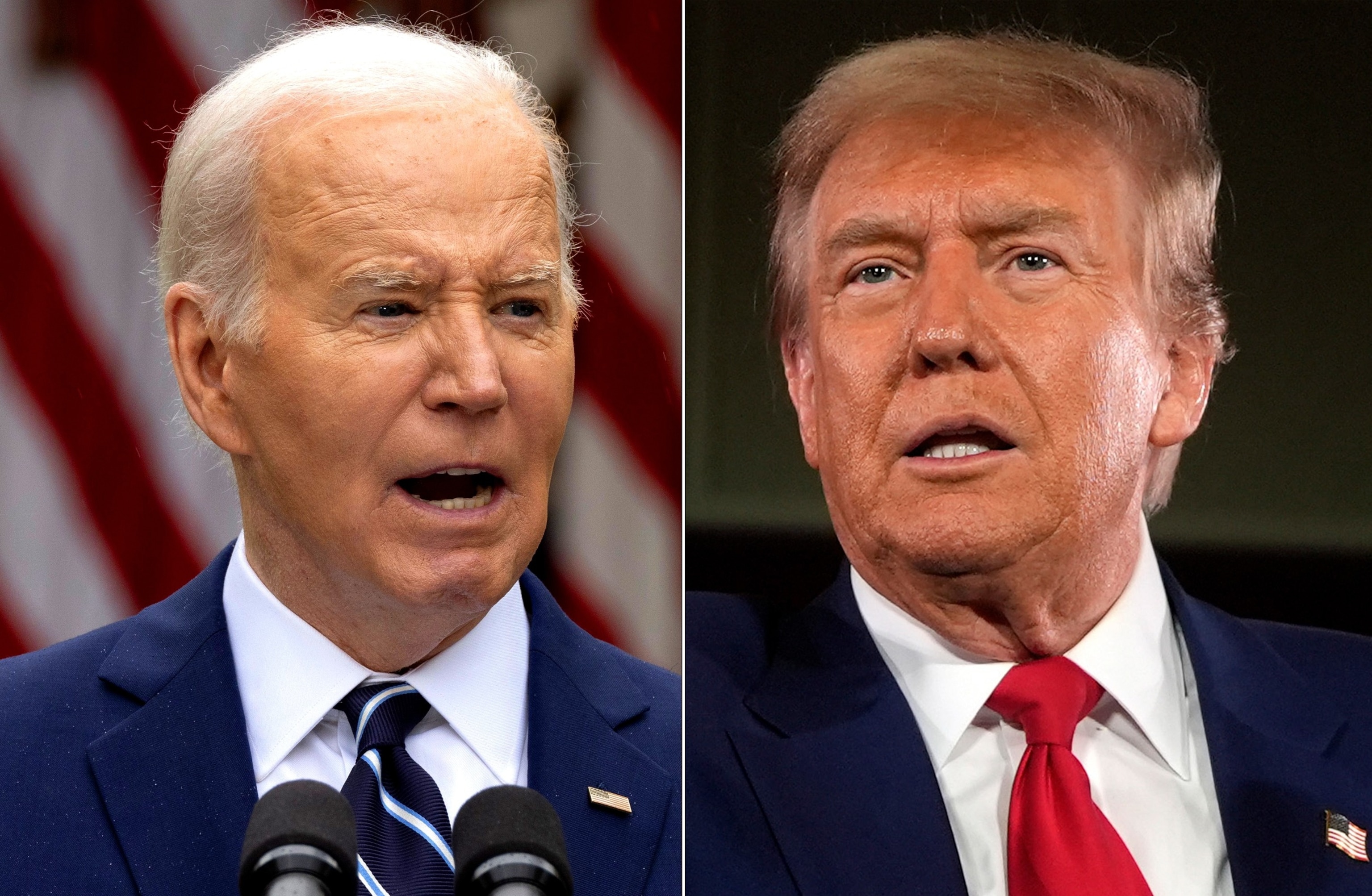 PHOTO: President Joe Biden and Donald Trump, the presumptive Republican nominee, are set to face off in an ABC News presidential debate in September.