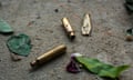 Spent bullet shells on the ground at the site of deadly clashes between anti-coup protestors and security forces this week in Yangon, Myanmar. 