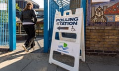 A woman arrives at a polling station in Tower Hamlets, London, on 6 May 2021. 