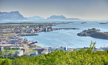 Bodø viewed from the mountain plateau of Keiservarden.