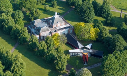 The pavilion and Serpentine Gallery viewed from above
