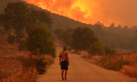 A wild fire near Alexandroupolis, Greece, in August 2023.
