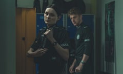 Annie Conlon (Katherine Devlin) and Shane Bradley (Frank Blake) in police uniforms