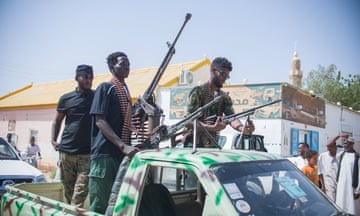 Members of the Sudanese Armed Forces parading in Karima city, Northern State, in May 2024.