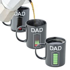 Changing Color Mugs Heat Change Mug for Dad - Christmas Gifts from Daughter - Thermal Heat Activated, Battery - Dad Birthday Gift amp; Christmas Gifts for Dad - Heat Changing Mugs - Christmas Gift