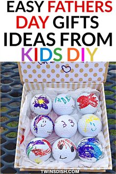 The top 50 DIY Fathers day gift ideas and crafts from kids. Easy 1st Fathers or even Grandpa gifts from toddlers, preschool, infant, kids, and daughters and sons. Golf, cards, footprints, handprint art, tie, printables, keychains, and wood projects that Dad and Grandpa will actually use.