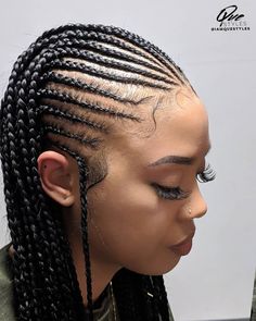 Image may contain: one or more people and closeup Cornrows Braids, Braided Hairstyles Updo, Feed In Braids Hairstyles, Braids For Black Women