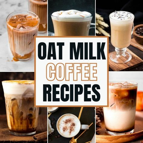 Kickstart your day with one of these tasty oat milk coffee recipes - healthy dairy free coffee drinks you can make at home. From popular brown sugar oat milk coffee recipes to easy iced oat milk espresso drinks, you are sure to find a new favorite coffee recipe in this list | Coffee Recipes Oat Milk Espresso, Coffee Granita Recipe, Chocolate Coffee Desserts, Coffee Drinks Recipes, Oat Milk Coffee, Crunchy Granola Recipe, Coffee Recipes At Home, Nutella Coffee, Homemade Oat Milk