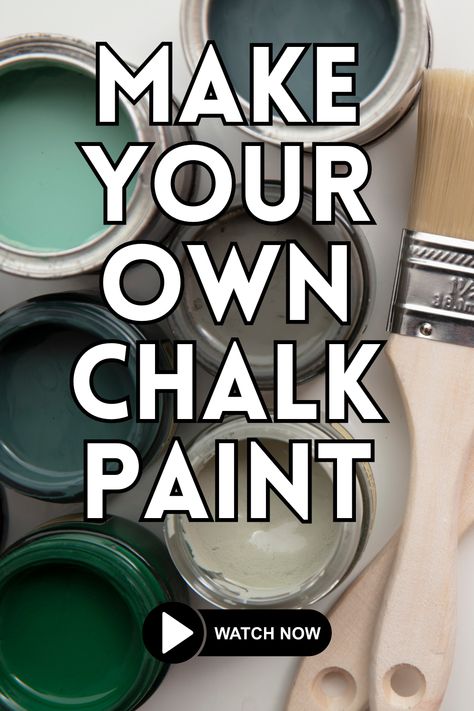 Tired of boring furniture? Learn how to make your own chalk paint in MINUTES with this EASY 3-ingredient recipe!  Perfect for upcycling, painting on glass, and much more! ➡️ CLICK to watch and unleash your creativity! Home Made Chalk Paint Recipe How To Make, How To Make Chalk Paint With Acrylic, Rust Oleum Chalk Paint Colours, How To Make Chalk Paint, Making Chalk Paint, Chalk Paint Recipes, Ceiling Tiles Crafts, Make Your Own Chalk Paint, Sears Catalog Homes