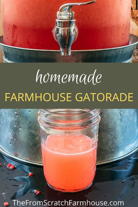 This healthy homemade electrolyte drink is a great substitute for sports drinks like Gatorade. It is the favorite summer drink in our farmhouse for both kids and adults. It will replenish your electrolytes while allowing you complete control of the ingredients. Once you make this pantry staple from scratch, you will be wanting to learn more. Make sure to follow me for more from scratch recipes and homesteading tips! Gatorade Recipe, Homemade Gatorade, Homemade Electrolyte Drink, From Scratch Recipes, Homesteading Tips, Sports Drinks, Scratch Recipes, Electrolyte Drink, Homemade Drinks