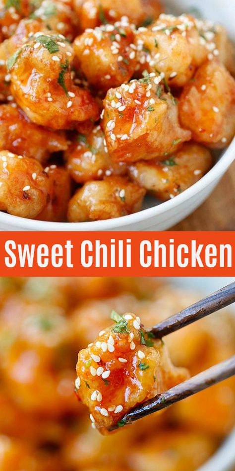Thai Sweet Chili Chicken, Hot Recipes, Sweet Chilli Chicken, Sweet Chili Chicken, Art Recipes, Thai Sweet Chili Sauce, Chili Chicken, Mapo Tofu, Rasa Malaysia