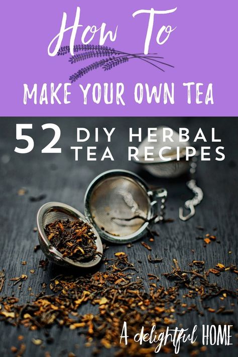 Creating your own tea blends is easy and much less expensive than buying some of the pre-made bags at the store. Find DIY tea recipes by clicking this link. Diy Herbal Tea, Herbal Tea Recipes, Tea Blends Recipes, Diy Tea, Medicinal Tea, Homemade Tea, Herbal Teas Recipes, Herbal Recipes, Tea Diy