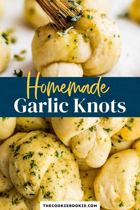 Garlic Butter For Rolls, Garlic Bread Knots, Garlic Butter Dinner Rolls, Garlic Bread From Scratch, Easy Homemade Garlic Bread, Garlic Butter Bread, Easy Garlic Knots, Garlic Parmesan Knots, Garlic Knots Recipe