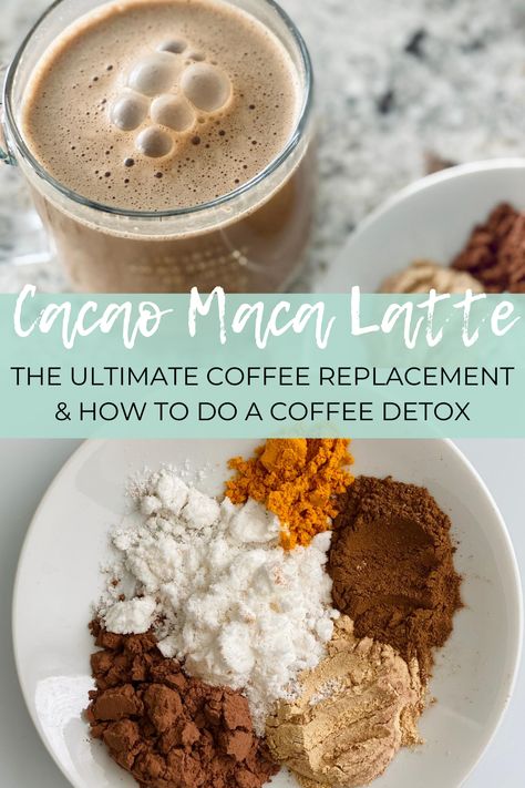 The ultimate coffee replacement and how to do a coffee detox without losing your mind. #coffee #latte #coffeelover Maca Latte, Coffee Replacement, Coffee Alternative Healthy, Coffee Detox, Plat Vegan, Anti Inflammation Recipes, Usa Food, Coffee Alternative, Desserts Vegan