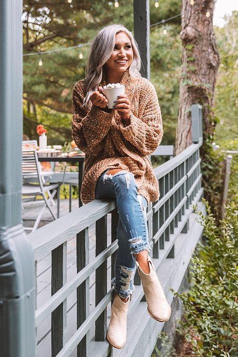 Pumpkin Patch Outfit, Loose Sleeves, Colored Cardigans, Fall Photoshoot, Impressions Online Boutique, Cozy Knit, Loose Knit, Cute Fall Outfits, Outfit Inspo Fall