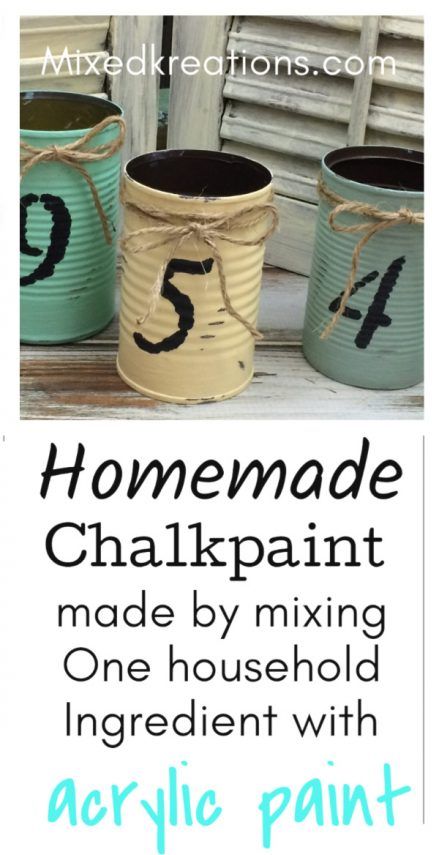 how to make homemade chalk paint out of one household ingredient and acrylic paint / easy diy homemade chalk paint for all your craft projects #DiyChalkPaint #HowToMakeChalkPaint #ChalkPaintRecipe MixedKreations.com Acrylic Paint Easy, Diy Candle Lantern, Diy Chalkboard Paint, Diy Chalk Paint Recipe, Make Chalk Paint, Chalk Paint Recipe, Homemade Chalk Paint, Chalk Crafts, Homemade Chalk