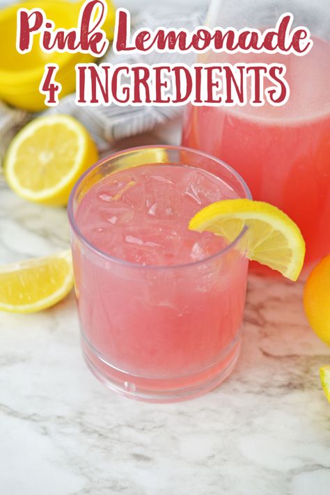 Drinks With Pink Lemonade, Pink Summer Drinks Non Alcoholic, Vodka And Pink Lemonade Drinks, Pink Whitney Lemonade Recipes, Non Alcoholic Lemonade Drinks, Pineapple Pink Lemonade Punch, Pink Lemonade With Strawberries, How To Make Sparkling Lemonade, Pink Lemonade Tequila Drink