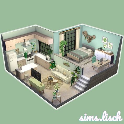 Sims 4 Hus, Reka Bentuk Landskap, Sims 4 Loft, Casas The Sims Freeplay, Sims 4 Houses Layout, Case Minecraft, Rumah Minecraft Sederhana, Detail Arsitektur, Sims Freeplay Houses