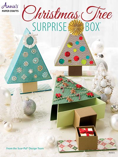 Christmas Tree Surprise Box Christmas Tree Box, Holiday Stamping, Cool Box, Christmas Paper Crafts, Navidad Diy, Surprise Box, Double Sided Adhesive, Christmas Tree Themes, Noel Christmas