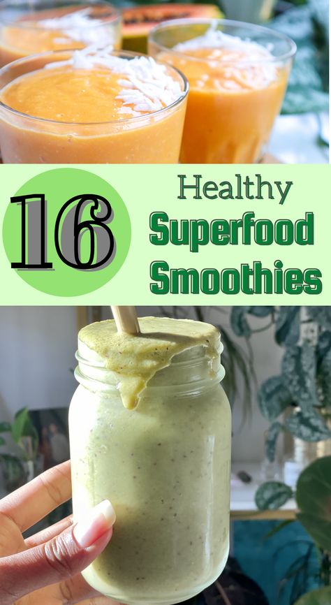 Superfood Smoothies Recipes, Superfood Breakfast Smoothie, Super Food Smoothie Recipes, Wellness Smoothie Recipes, Whole Food Plant Based Smoothies, Healthy Vegan Smoothie Recipes, Nutrient Dense Smoothie Recipes, Healthy Vegan Smoothies, Lentil Smoothie