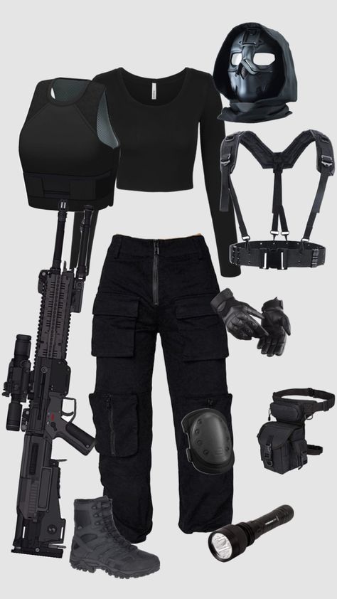 #fbi #police #specialops #cod #tactical #black #sniper #gear Cosplay, Costume, Oc, Character Outfits, Cop Outfit, Spy Outfit, Outfit, Cop Costume, Sniper Girl